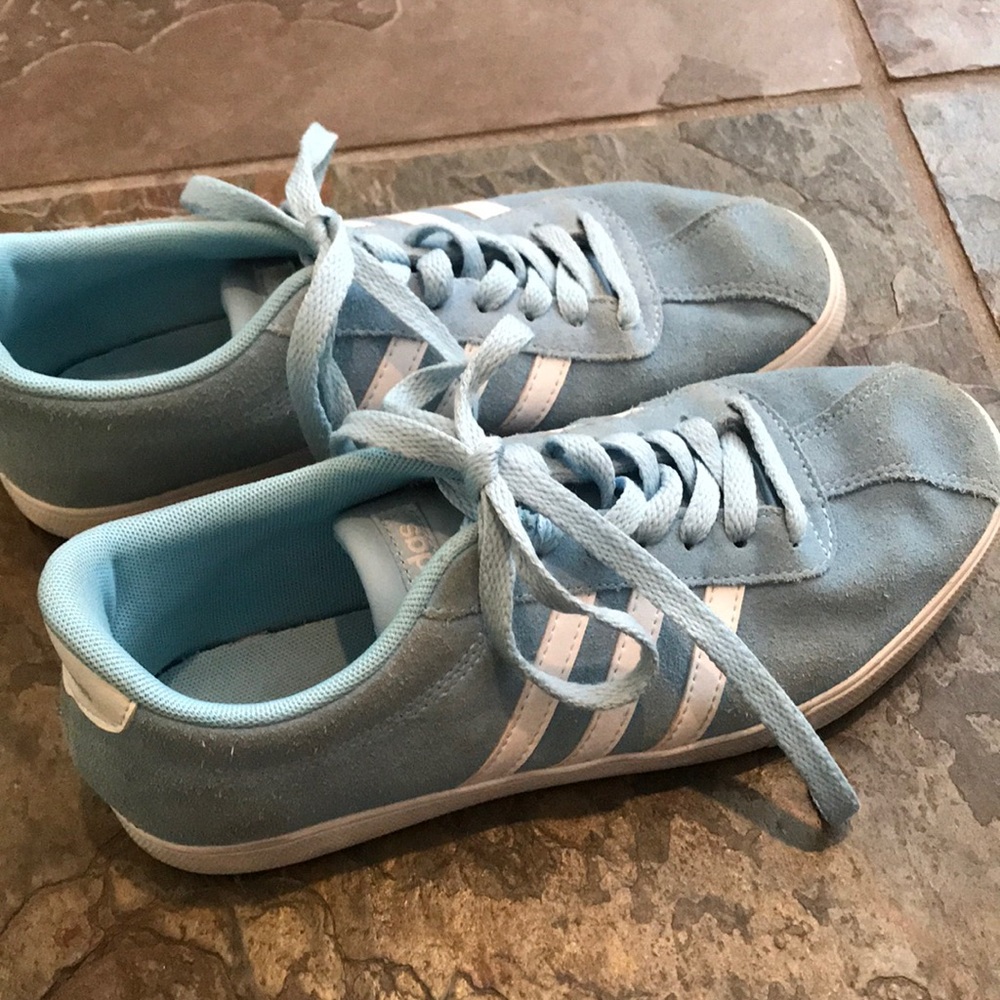 Adidas suede light blue sneakers- 7